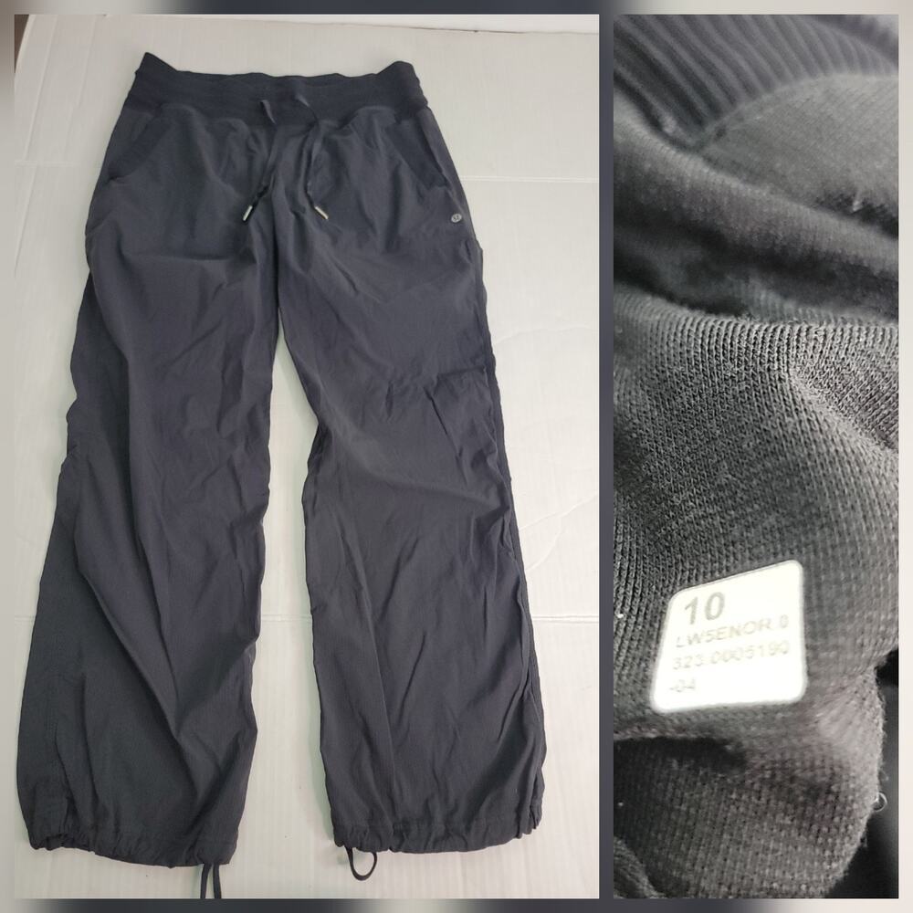 Lululemon Dance Studio Pants Womens SZ 10 High Rise Black W5ENOR